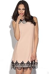Polyester Sleeveless Lace  Dress