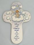 Kinder-Kreuz Kinderzimmer Schutzengel mit Harfe