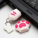 8GB Cute Kitten Cat's PAW High Speed USB 2.0 High Speed Flash Pen Drive Disk Memory Stick Choice of 4GB 8 GIG 8GB 16Gb 32GB Support Windows and Mac OS Shock Proof Great Gift (Ricco 05-017) (8GB WHITE)