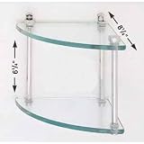 Allied Brass DOUBLE CORNER GLASS SHELF PR-3-SN