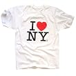 I Love New York T-Shirt, Officially Licensed Crewneck Unisex Tee, White