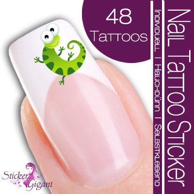 Nail Tattoo Sticker Comic / Cartoon - Gecko Preisvergleich