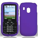 Purple Hard Plastic rubberized texture case cover for Tracfone LG 500G for Sale