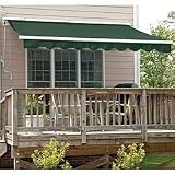 King Canopy 14' Forest Green Preassembled Sunbrella Manual Awning - 1410PGS