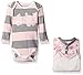 Burt's Bees Baby Baby Boys' 3 Pack Watercolor Organic Bodysuits, Blossom, 3-6 Months