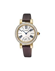Seiko SRK030 30.8mm Stainless Steel Case Brown Calfskin Hardlex (used for Seiko only) Womens Watch
