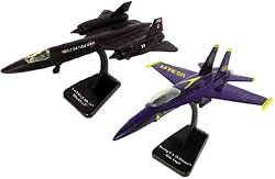 SMITHSONIAN InAir E-Z Build 2 pc Set, F-18 Hornet Blue Angels and SR-71 Blackbird