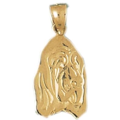 Cheap Girls Jewelry Dazzlers Solid 14k Gold Basset Hound Dog Charm Pendant Available in three colors from jewelsberry (weights: 0.9 grams only) For Sale