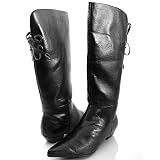 Wild Rose Sake01 Mid-Calf Boots 8.5 Black Pu