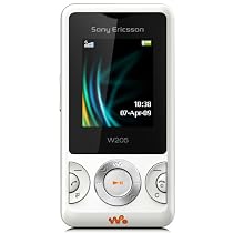 Sony Ericsson W205 Handy (TFT-Farbdisplay mit 65.000 Farben, 1.3 MP Kamera, integrierter Walkman Player) creamy white