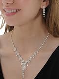 Dazzling Crystal Rhinestone Necklace and Matching Earrings