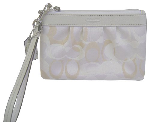 coach wristlets white