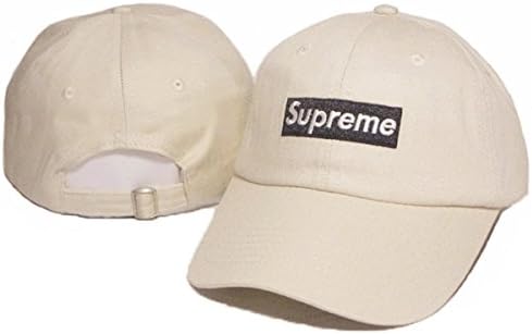 Supreme Adjustable Cap Mens Baseball Snapback Hats Beige One Size