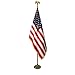 Deluxe U.S. Flag Presentation Set with 8' Pole, Stand and Eagle Top Ornament Included