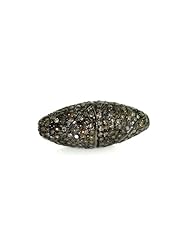 Vintage Style Sterling Silver Diamond Pave Spacer Finding Jewelry