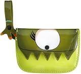 Monster Face Coin Purse Wallet for Pocket or Handbag - Green