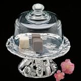 Arthur Court Butterfly 8-Inch Footed Plate with Glass Dome