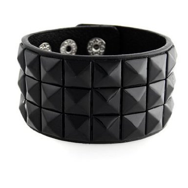 New Triple and Double Studded Punk Rock Wristband Bracelets (Lots of Colors)
