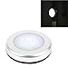Automatic Motion Sensor Wall Mounted LED Night Light White Shell with Adhesive Pads and Magnet In Back to Place on Metal Surface Pack of 3