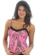 Weber's Naked North Pink Camo Lace-Trimmed Camisole from Weber's Leather