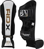 Authentic RDX Leather Pro Shin instep Pad leg foot MMA Muay Thai guard