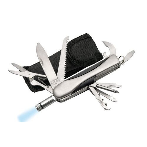 Arizona Knife Couteau Multi-fonctions 2012 - Acier inox 440 - Lampe LED integre - Housse de transport Nylon - #210910