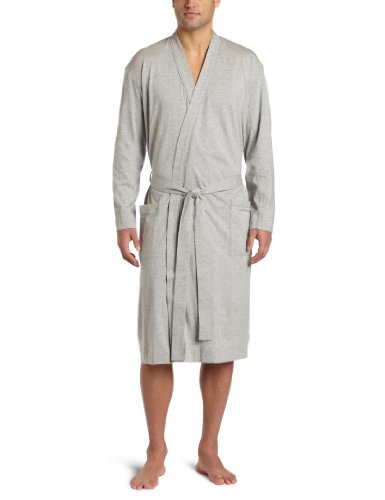 ck one Men's Breathable Robe, Grey Heather, Large/X-Large 