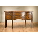 IMAGE OF Two Center Drawer Console Table in Medium Brown