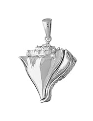 Clevereves 14K White Gold Pendant Tricolor Shell 12.4 - Gram(s)