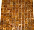 4x4 Sample of 1x1 Multi Brown Gold Polished Mosaic Tiles