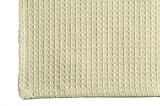 Dunroven House K330-CRE Solid Waffle Weave Tea Towel in Cream- Pack of 6