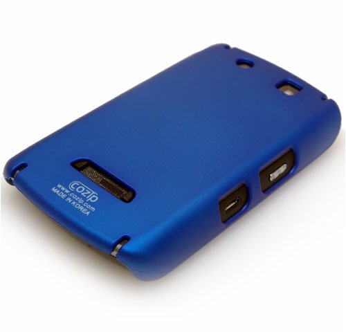 Cozip Brand Rubberized Polycarbonate Snap on Slim fit Case Cover for RIM Blackberry Storm 9500 ( Blue )