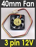 Gembird Fan 40mm Sleeve Bearing Fan 3 pin 40 x 40 x 10mm Electronics