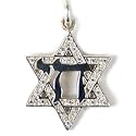 Spiritual Jewelry- Judaica Jewelry - Star of David - Oxidized, Pendant 10ml, Silver