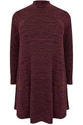 Plus Size Turtleneck Long Sleeves  Dress