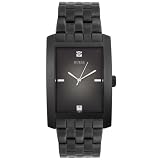 GUESS Men's Black Stainless Steel Diamond Watch #U11009G1