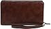 Men's Leather Business Wristlet Zippered Clutch Bag Handbag Organizer Wallet Purse