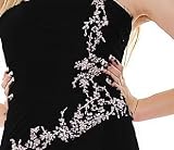 Strapless Embroidered Taffeta Short Prom Dress #727 (8, Black) 41bH4SpDLPL. SL160 Strapless Embroidered Taffeta Short Prom Dress #727 (8, Black)