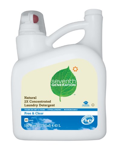 Seventh Generation Liquid Laundry 2x Ultra Concentrate - Free and Clear, 150-Ounce