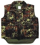 Kinder US Ranger Steppweste Weste flecktarn S-XXL (122-176)