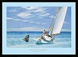 Bild mit Rahmen: Edward Hopper, Ground Swell, 70 x 50 - Aluminium Basic M: Schwarz matt