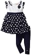 Flapdoodles Baby-girls Infant Chiffon Dot Dress Set