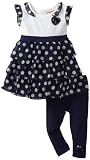 Flapdoodles Baby-girls Infant Chiffon Dot Dress Set