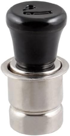 Car Truck DC 12V Powered Cigarette Lighter Plug Silver Tone Black