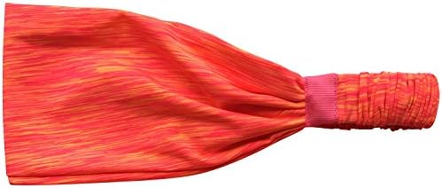 Agosti Rainbow Headband , Running Headstrap Yoga Sweat Band or Travel, Sports, Toeless, Pilates, Gym, Barre, Sweatbands for Women Men, Non-Slip Motorcycle Head Bands Orange