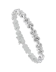 sterling Silver stampato Chain 16 in. XOXO Link Hugs & Kisses Necklace (Also Available in 18"), 9/32 in. (7.5mm) wide