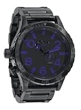 Nixon 51-30 Watch - Men's All Black / Purple, One Size