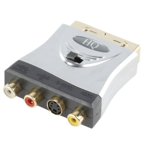HQ Scart-Adapter mit Schalter (Scart-Stecker auf 3x Cinch/S-VHS) Preisvergleich
