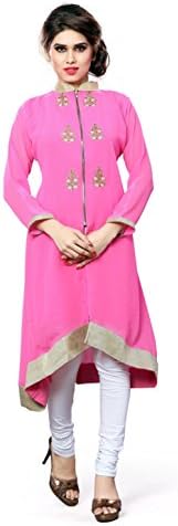 Slocky Women's Fancy Plain Kurties X-Large Pink