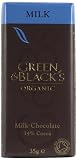 Green and Black's Organic Milk Chocolate 35 g (Pack of 10)